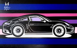 Painting, Néon Turbo 930 (Porsche 911), Angélique Dufossé