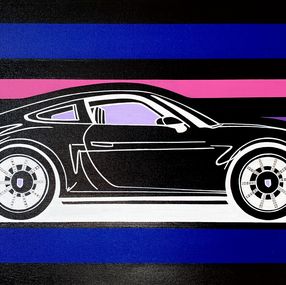 Gemälde, Néon Turbo 930 (Porsche 911), Angélique Dufossé