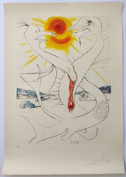 Edición, Le caducee de Mars alimente par la boule de feu de Jupiter from La conquête du cosmos, Salvador Dali