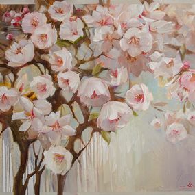 Painting, Sakura branch, Vasyl Khodakivskyi