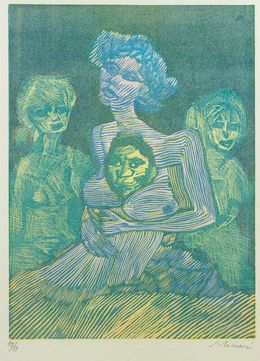 Drucke, Mother and Children, Mino Maccari