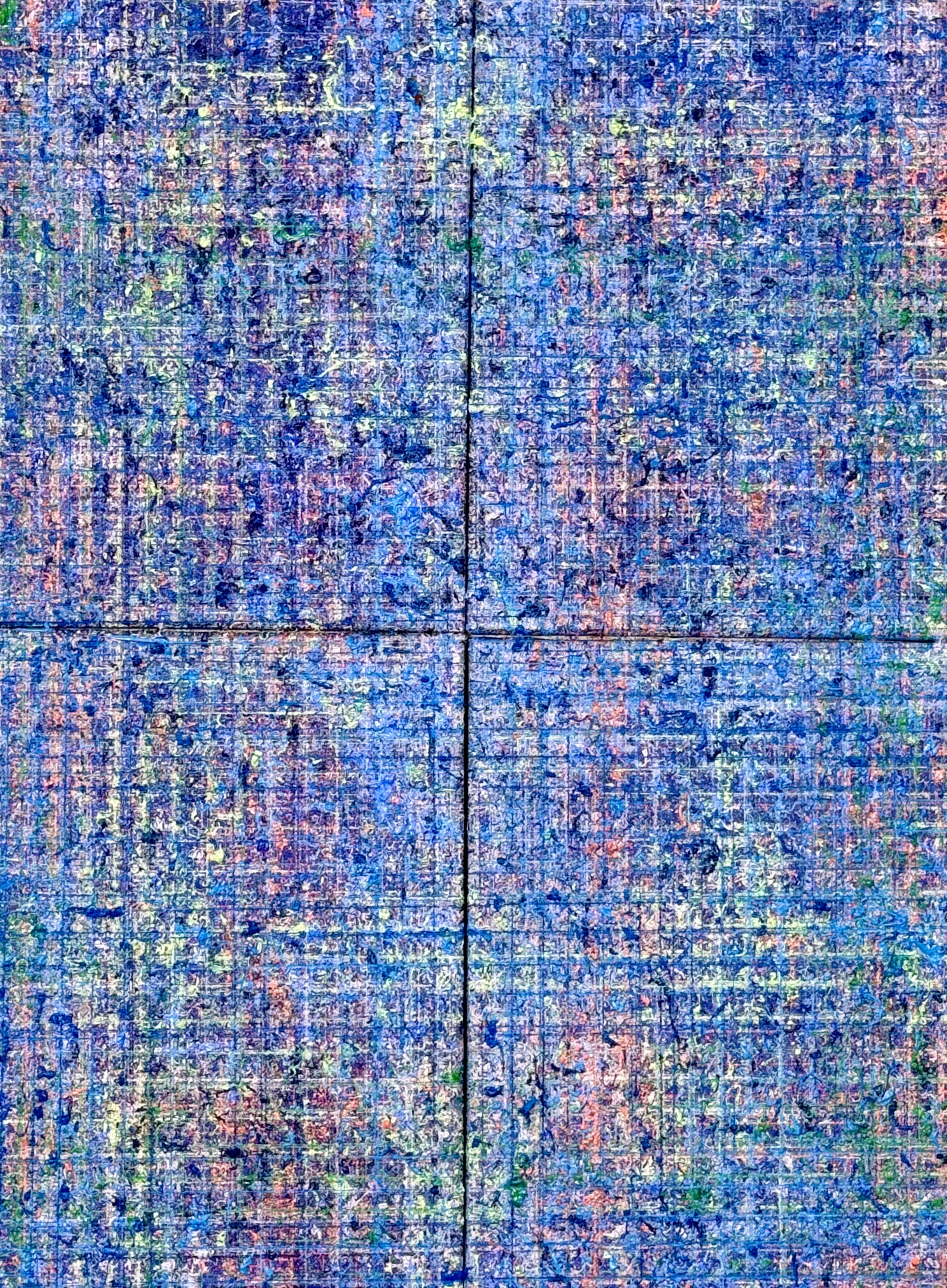 Paulo Gnecco, Tetraptych Blue Orange & Green Paulo Gnecco, Tetraptych Blue Orange & Green