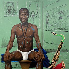 Painting, Fela The Black President, Eyitayo Alagbe