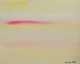 Pintura, Vanille Fraise - Abstraction minimaliste colorée, Laurence Lher