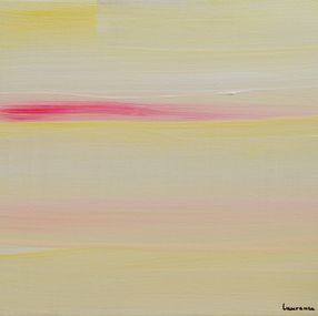 Painting, Vanille Fraise - Abstraction minimaliste colorée, Laurence Lher