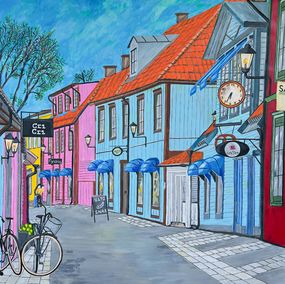 Gemälde, Small town in Sweden, Christian Granwehr