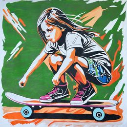 Painting, Skating 2, Christian Granwehr