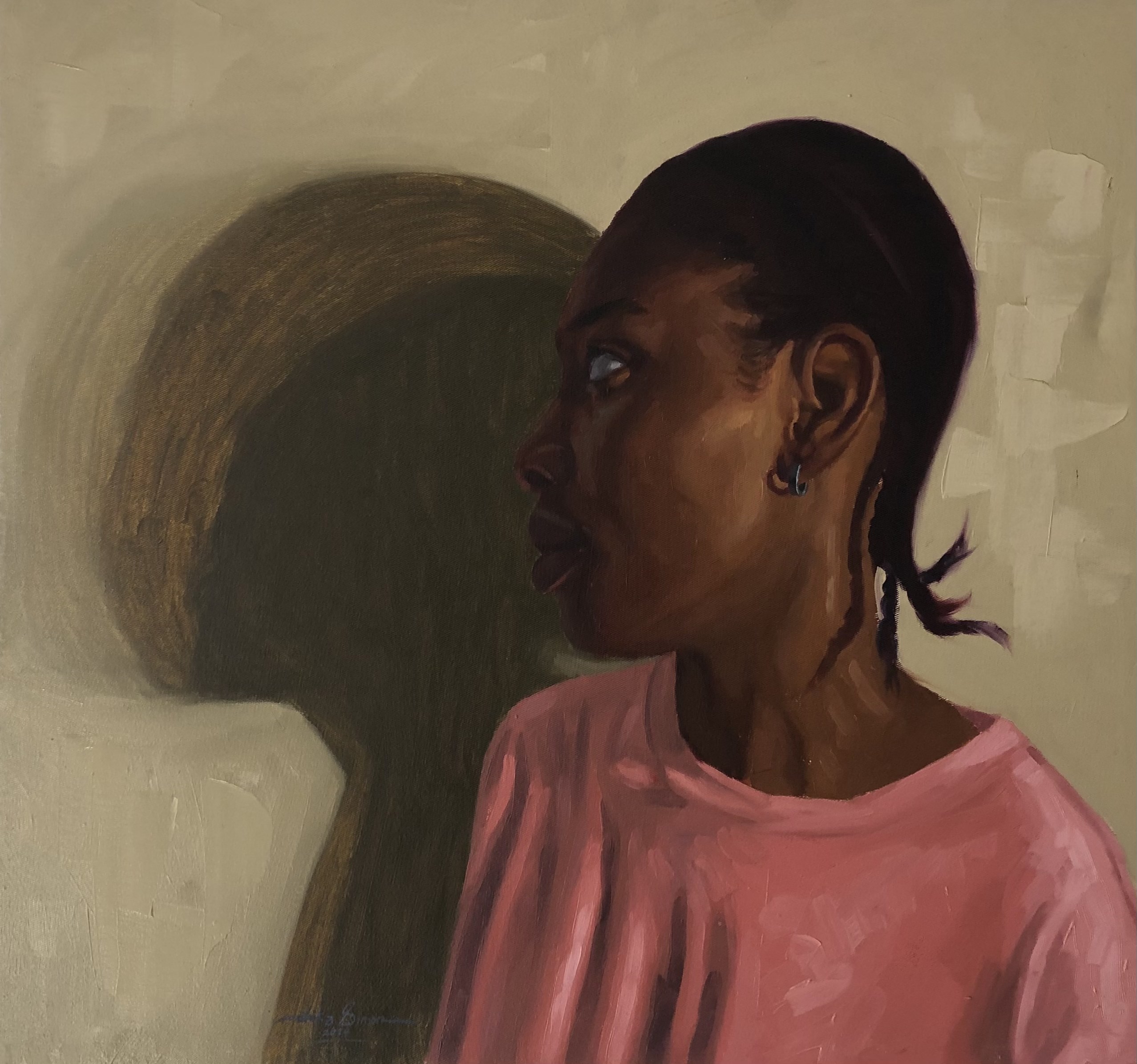 Obeka Simon, Cheer up and Glow (Hope) - 21st Century, Contemporary, Figurative, Women, Oil Obeka Simon, Cheer up and Glow (Hope) - 21st Century, Contemporary, Figurative, Women, Oil