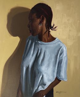 Painting, Sometimes I Talk To My Shadow 1 - 21st Century, Contemporary, Figurative, Women, Obeka Simon