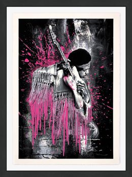 Print, Jimi - Pink (framed hand signed screen print), Mr Brainwash