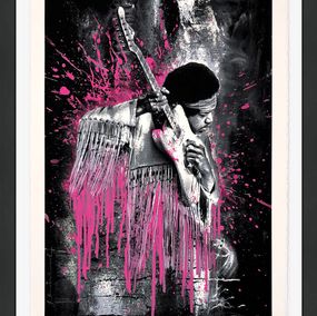 Print, Jimi - Pink (framed hand signed screen print), Mr Brainwash