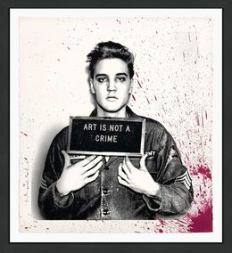 Drucke, Happy Birthday Elvis! - Jailhouse Pop (framed hand finished screen print), Mr Brainwash