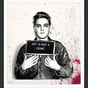 Print, Happy Birthday Elvis! - Jailhouse Pop (framed hand finished screen print), Mr Brainwash