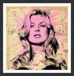 Edición, Cover Girl - Kate Moss (framed hand signed screen print), Mr Brainwash