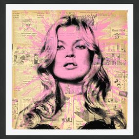 Drucke, Cover Girl - Kate Moss (framed hand signed screen print), Mr Brainwash