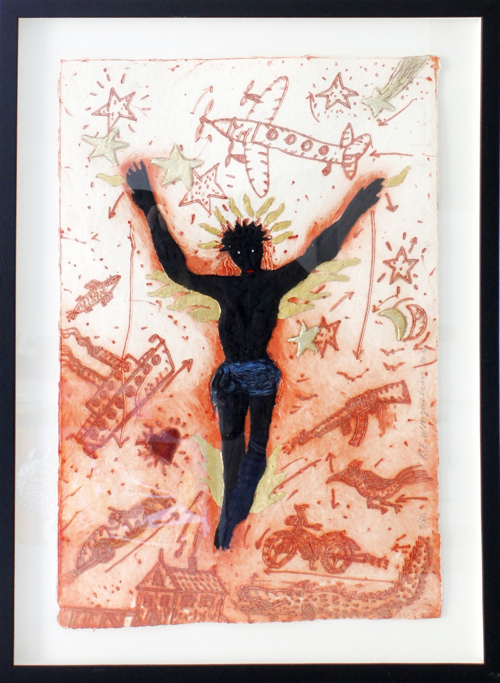 Raymond Waydelich, Christ, aquagravure originale Raymond Waydelich, Christ, aquagravure originale