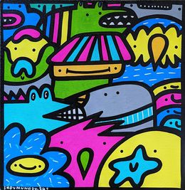 Pintura, Neon pastel pals, Kev Munday