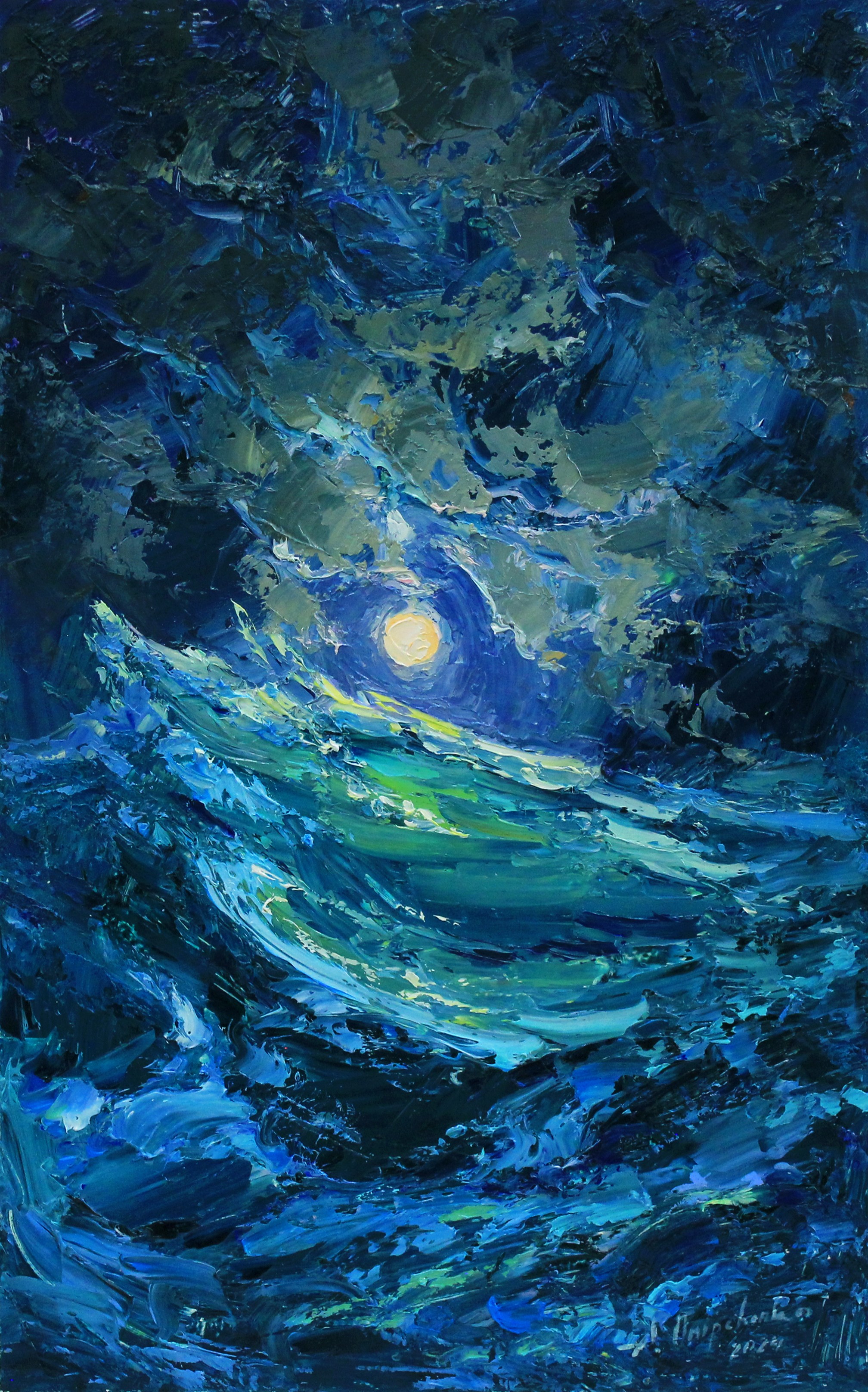 Alisa Onipchenko-Cherniakovska, Night at the sea Alisa Onipchenko-Cherniakovska, Night at the sea