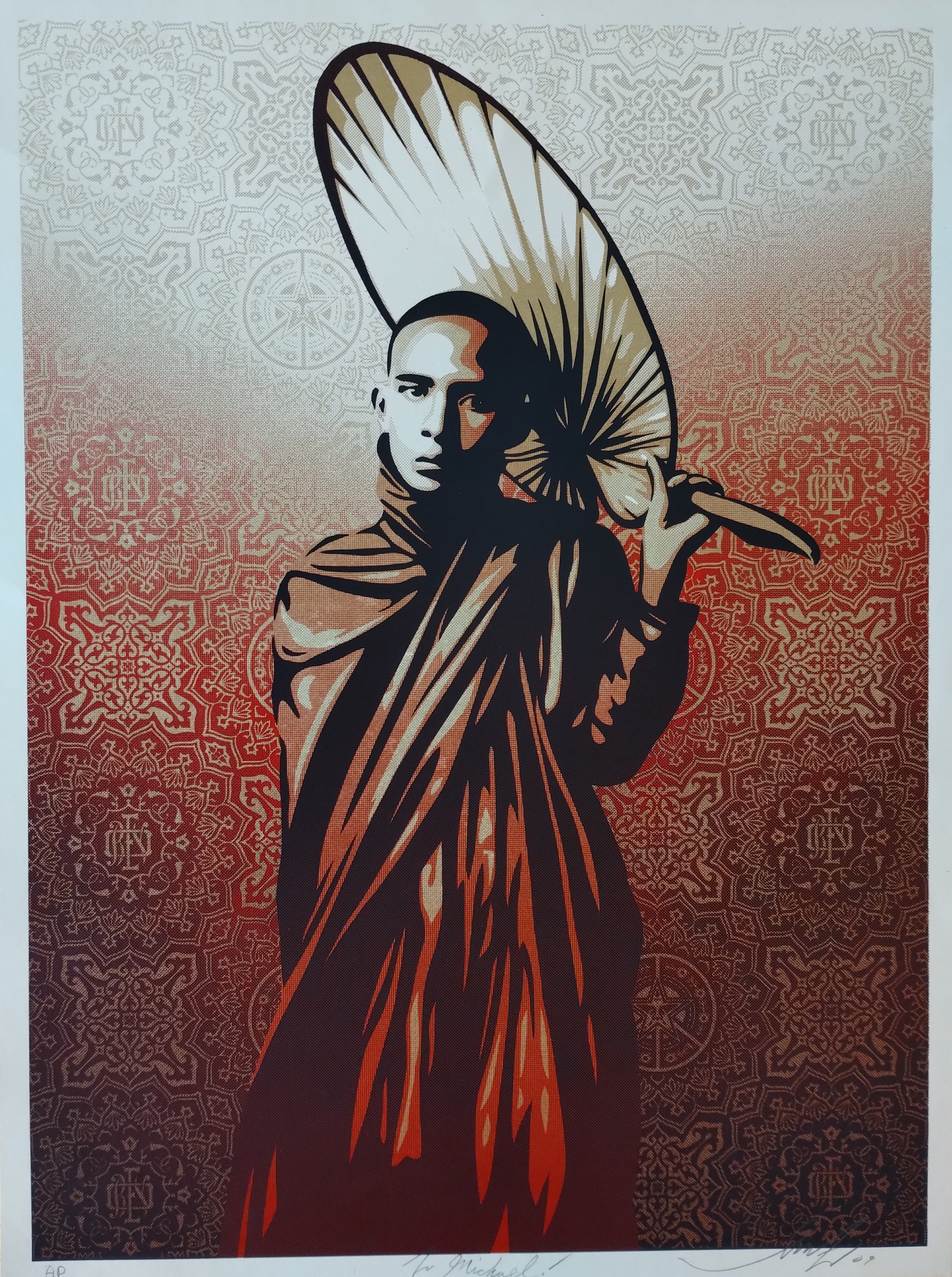 Shepard Fairey (Obey), Burmese Monk Shepard Fairey (Obey), Burmese Monk