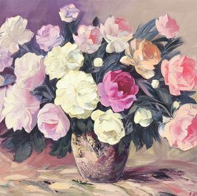 Painting, Whispers of Peonies, Kamo Atoyan