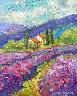 Pintura, The Lavender Field, Delyafruz Bagirova