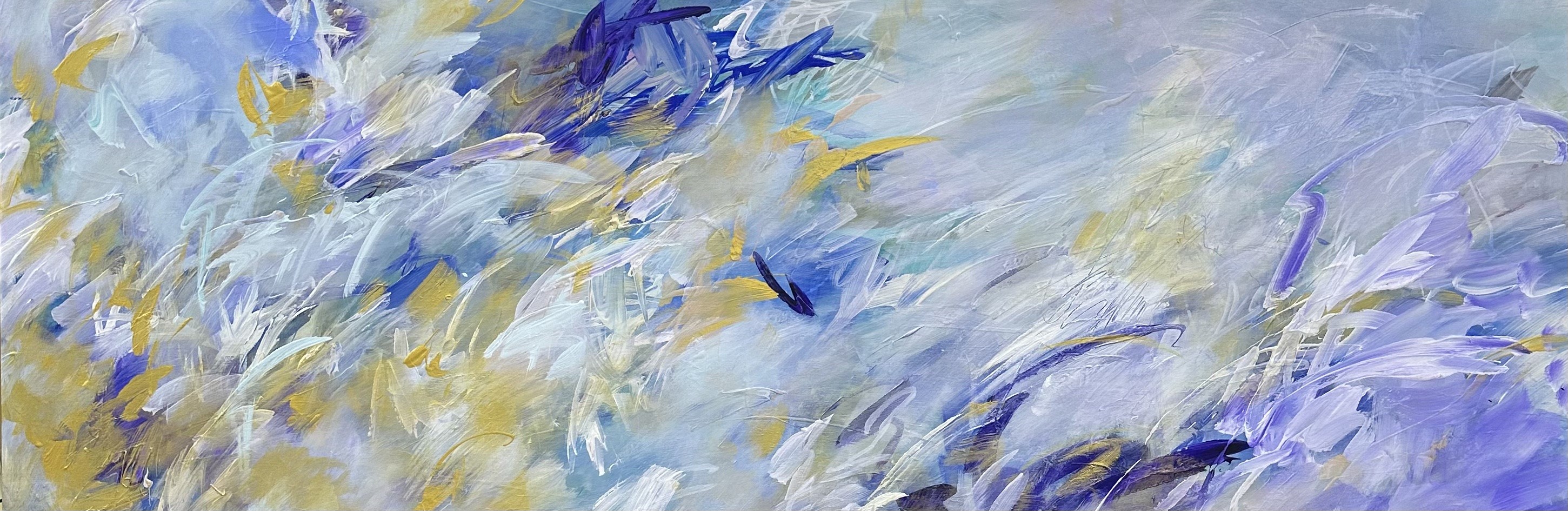Viktoria Ganhao, Blue and Golden Landscape Viktoria Ganhao, Blue and Golden Landscape