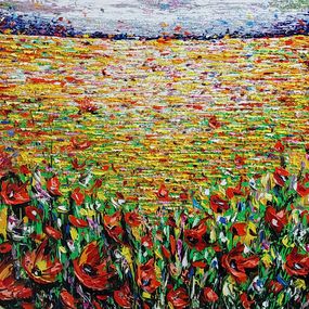 Peinture, Fiery Poppies Field, Andranik Harutyunyan