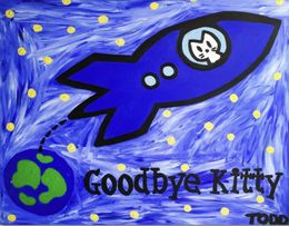 Painting, Goodbye Kitty, Todd Goldman