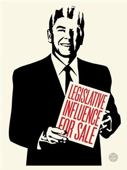 Print, Legislative Influence for Sale, Shepard Fairey (Obey)