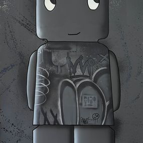 Pintura, Roboïde noir L, PRAB'Z