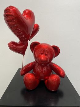 Sculpture, Teddy love red emotion, Nicolas Krauss