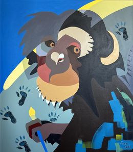 Painting, Animal series - Monkey, Liana Ohanyan