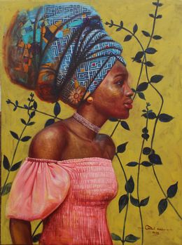 Painting, Halo of Blooms, Clement Mmaduako Nwafor