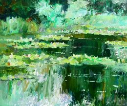 Peinture, Water Lilies pond, Yehor Dulin