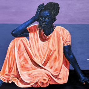 Gemälde, Lady in the Orange dress (All I have is Me), Taiwo Odejinmi