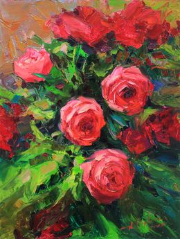 Gemälde, Red roses, Alisa Onipchenko-Cherniakovska