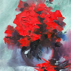 Painting, Crimson Roses, Vahe Bagumyan