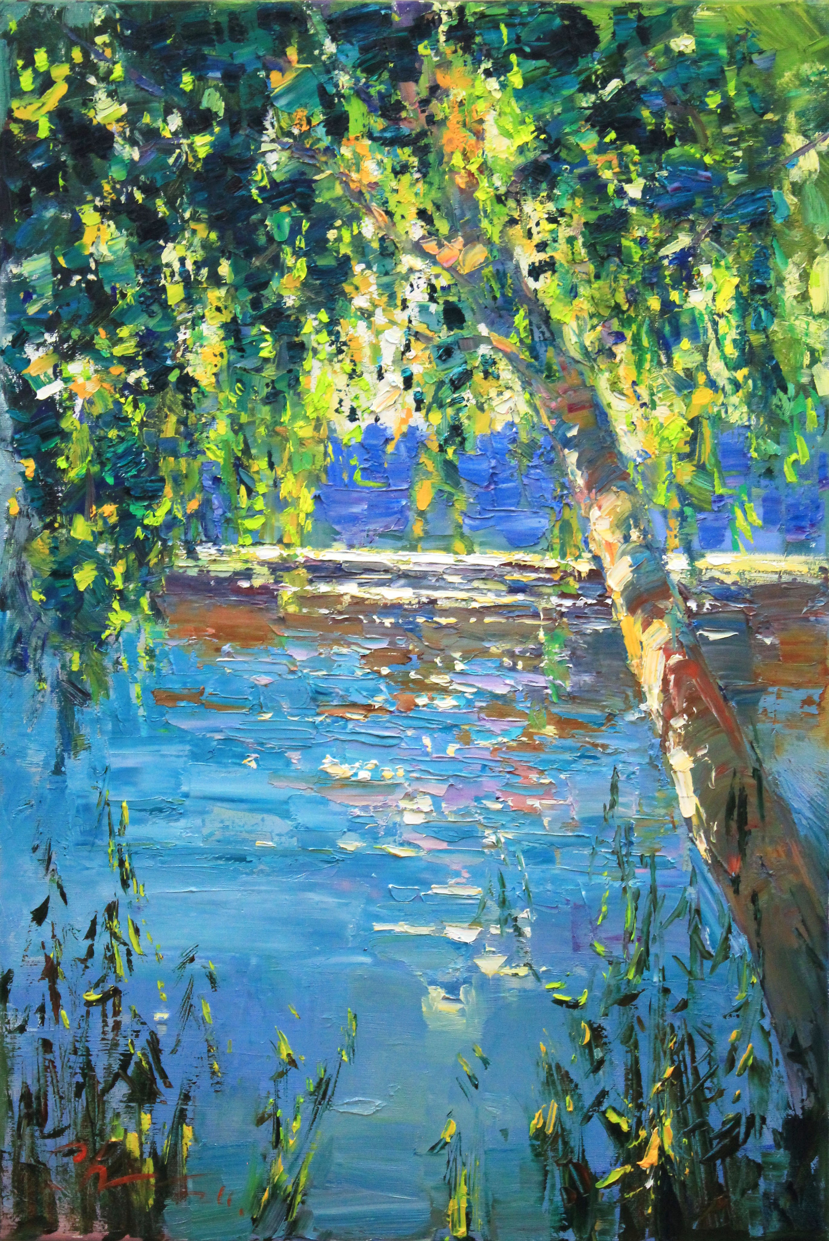 Serhii Cherniakovskyi, Morning rays by the river Serhii Cherniakovskyi, Morning rays by the river