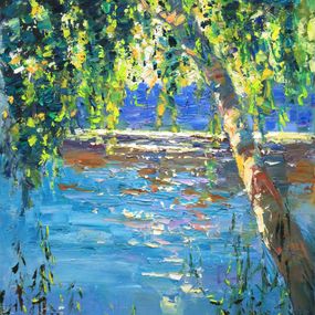 Peinture, Morning rays by the river, Serhii Cherniakovskyi