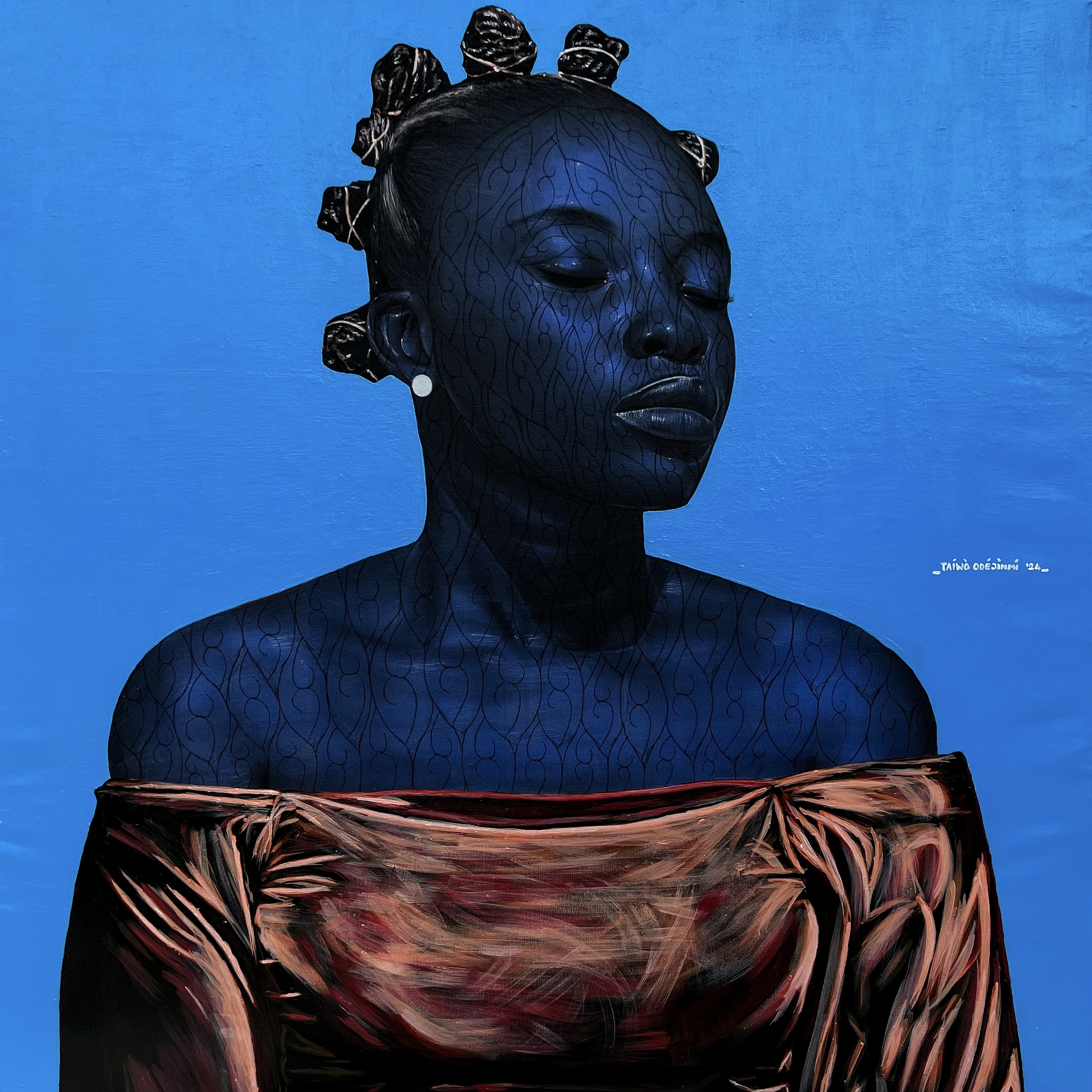 Taiwo Odejinmi, Seek Within - 21st Century, Contemporary, Figurative Portrait, Introspection Taiwo Odejinmi, Seek Within - 21st Century, Contemporary, Figurative Portrait, Introspection