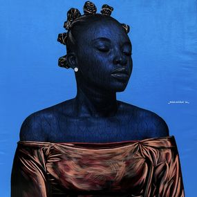 Painting, Seek Within - 21st Century, Contemporary, Figurative Portrait, Introspection, Taiwo Odejinmi