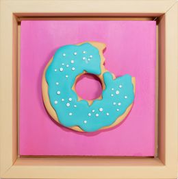 Painting, Sweet Delight: Pop Art for Donut Lovers - 3D wall art pop art fun decor colorful home decor donut art kitchen art playful artwork sweet treat art quirky art vibrant colors food-inspired art wall sculpture (1) (1), Victo