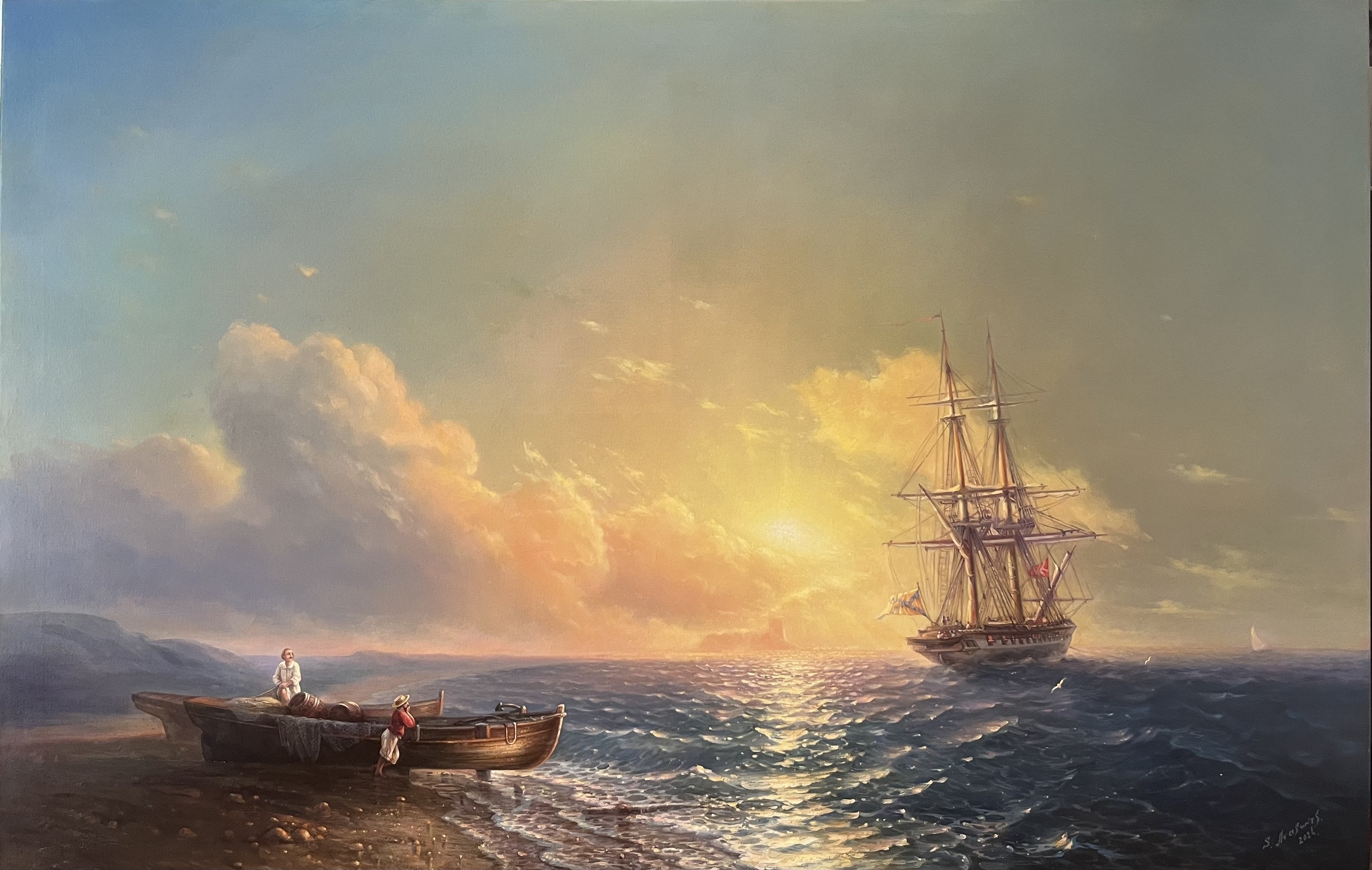 Samvel Atasunts, Fishermen by the Sea Samvel Atasunts, Fishermen by the Sea