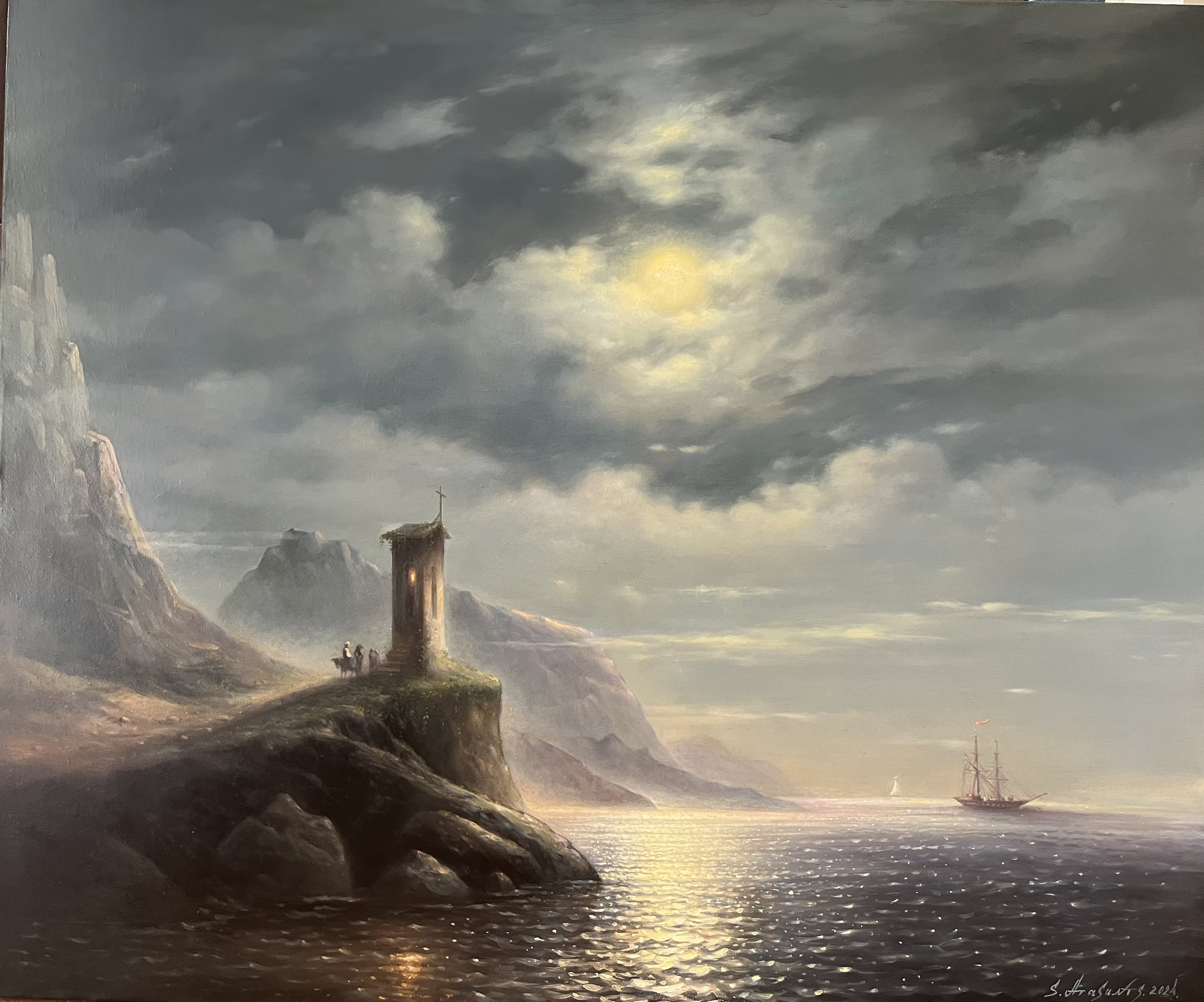 Samvel Atasunts, Chapel / Moonlit Night Samvel Atasunts, Chapel / Moonlit Night