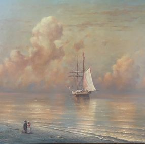 Painting, Waiting for the Ship, Samvel Atasunts