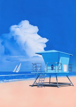 Painting, Lifeguard tower II, Bern Foster