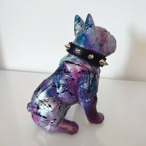 Sculpture, Purple bulldog, Âme Sauvage