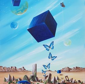 Pintura, L'Arrivée des Sphères, Cubes Illusion, Michel Baudry