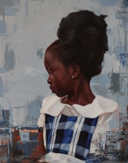 Peinture, Echoes of Grace - 21st Century, Contemporary, Figurative, School Girl Uniform, Meshach Charity