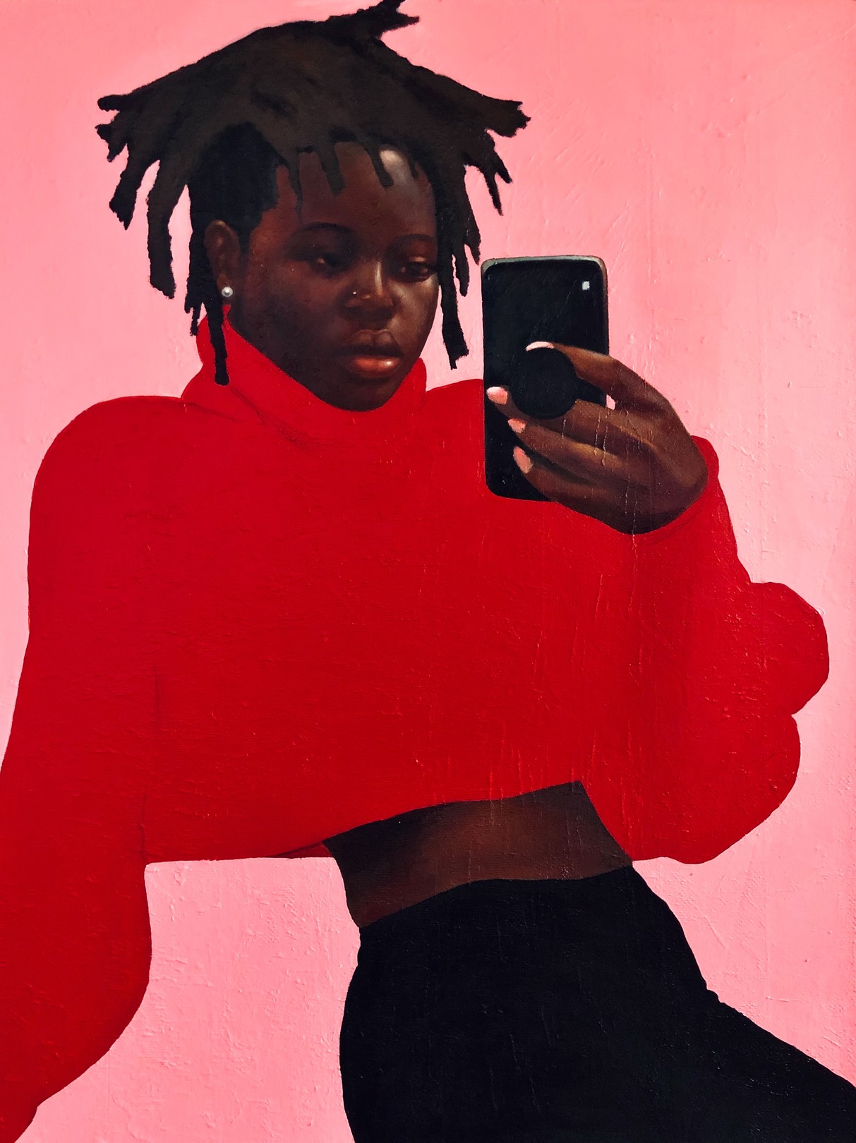 Akinboye Akinola Peter, Goodbyes - 21st Century, Contemporary, Figurative, Fashion, Woman, Love, Phone Akinboye Akinola Peter, Goodbyes - 21st Century, Contemporary, Figurative, Fashion, Woman, Love, Phone